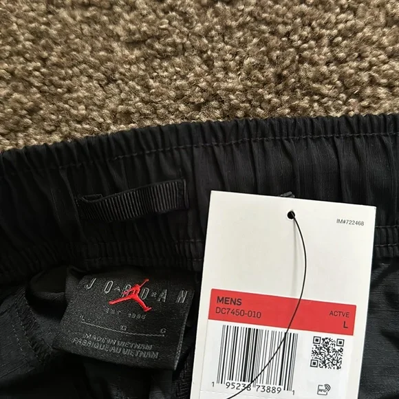 Nike Jordan Flight Heritage Cargo Pants Size Large Black Hemp Men’s - Picture 6 of 6